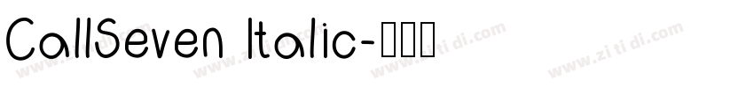 CallSeven Italic字体转换